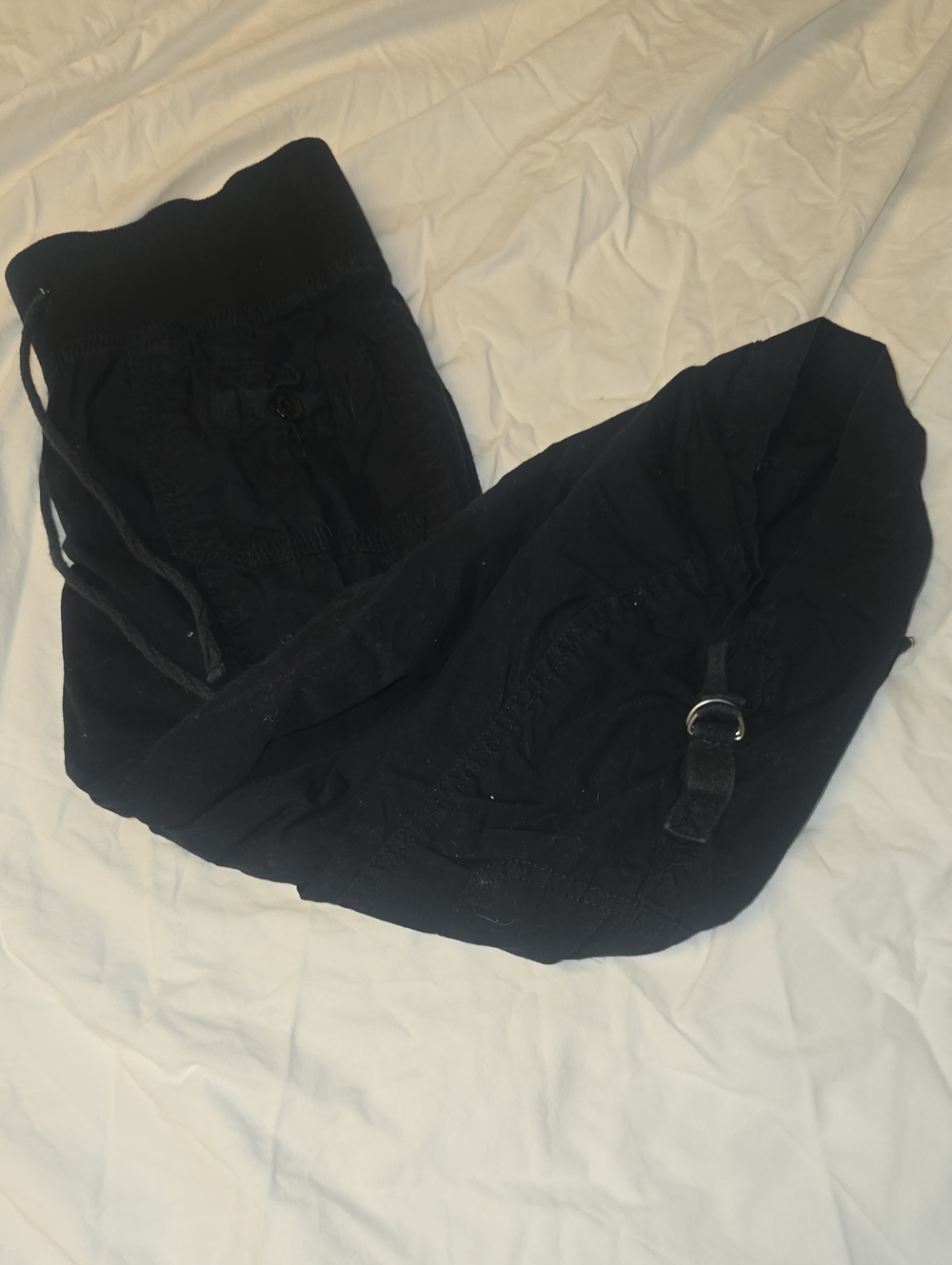Black Drawstring Jogger Pants